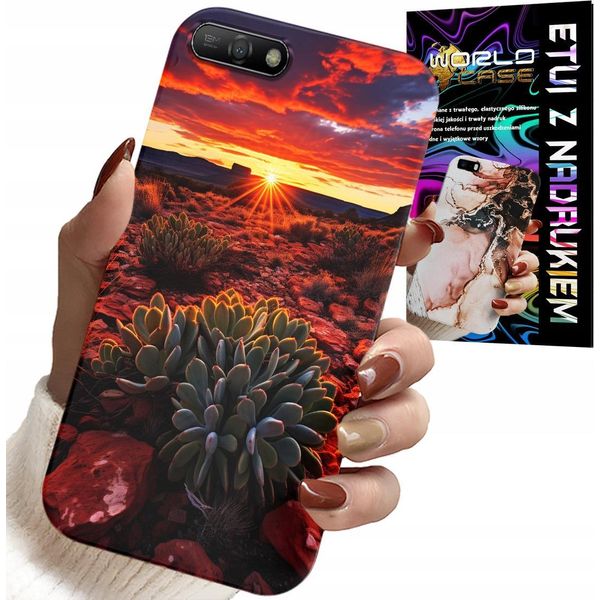 Custodia Per Huawei Y6 2018 - Custodia Con Vista Sul Deserto Messicano + Vetro-image