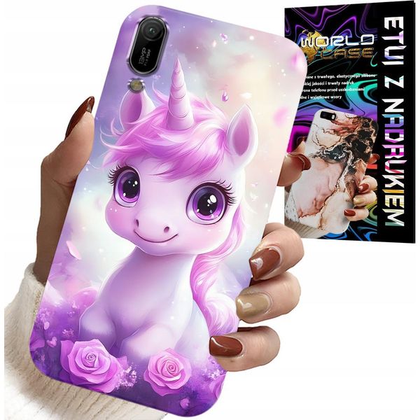 Custodia Per Huawei Y6 2019 - Simpatico Unicorno, Disegni Per Custodia Per Bambini-image