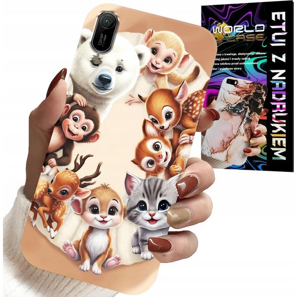 Custodia Per Huawei Y6 2019 - Custodia Per Bambini Con Animali Della Foresta-image