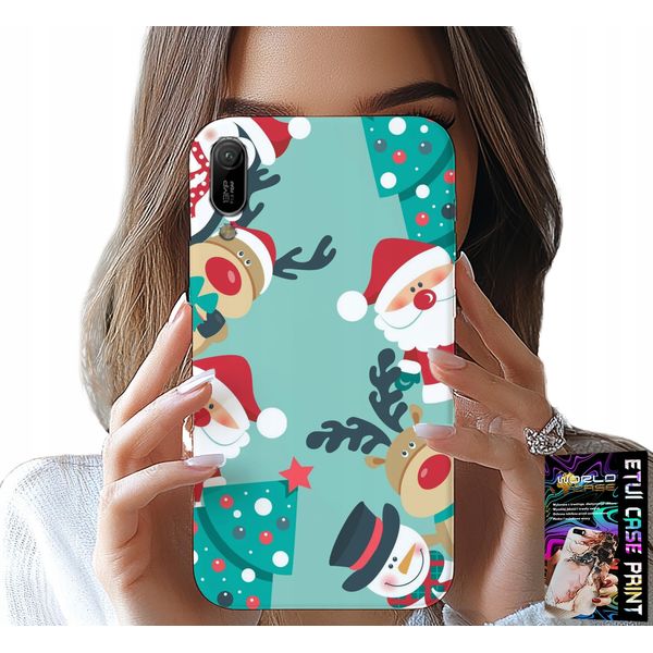 Custodia Per Huawei Y6 2019 - Babbo Natale, Renna Pupazzo Di Neve Disegni Natalizi-image