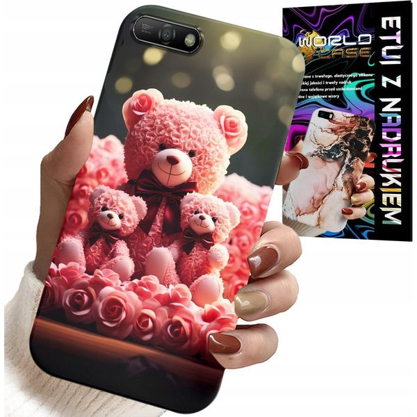 Custodia Per Huawei Y6 2018 - Rosa Orsacchiotto Regalo Di Famiglia + Foglio Di Alluminio-image