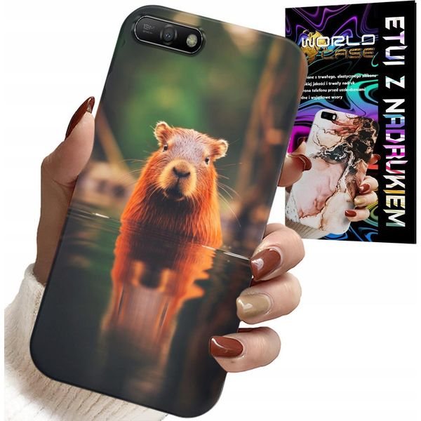 Custodia Per Huawei Y6 2018 - Dolce Capibara, Capibara, Disegni Multipli-image