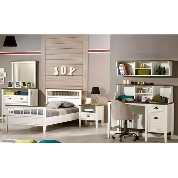 Set Per Cameretta In Legno Bianco Dal Design Elegante-image