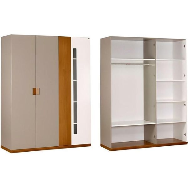 Armadio In Legno Grigio Moderno Ed Elegante-image