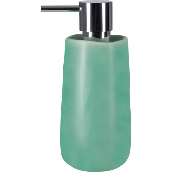 Spirella Dispenser Per Sapone Sina Con Pompa In Acciaio Inox Dispenser Per Sapone Liquido In Porcellana 350Ml Durevole E Robusto Verde-image