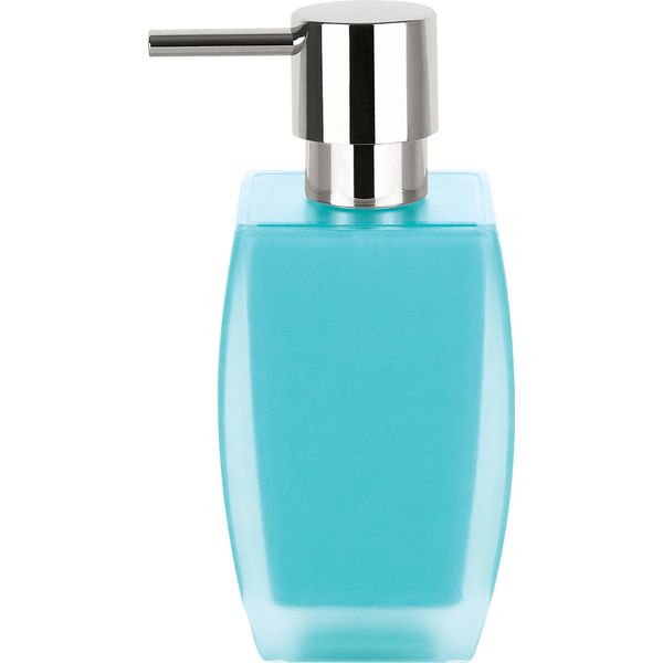 Dispenser Spirella Per Sapone Liquido "Freddo"", Capacità 7 X 7 X 15 Cm - 200 Ml - Acqua Blue"-image