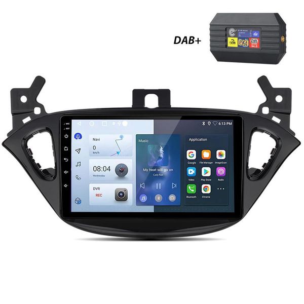 Carplay 9'' 2+64G Android13 Autoradio Per Opel Adam 2013-2016 Opel Corsa D C E 2015-2019 Gps Navi Swc Wifi Bt Dsp Rds Dab+-image