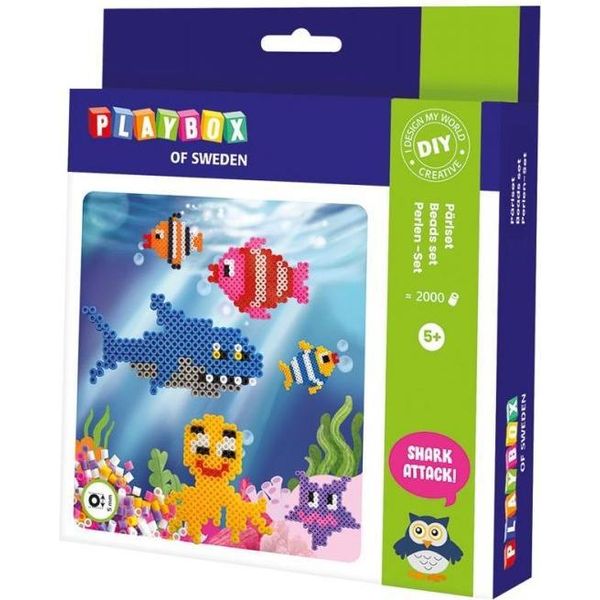 Playbox Set Di Perline Con Ferro Da Stiro Mondo Sommerso 2000 Pezzi-image