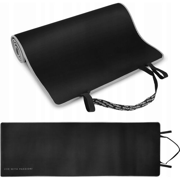 Spokey Flexmat Tappetino Per Esercizi, 183 X 61 X 0,6 Cm, Nero-image