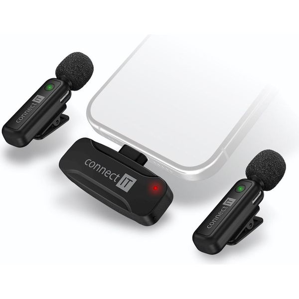Connect It Set Di Microfoni Lavalier Wireless USB-C (Ricevitore 2 Ks)-image