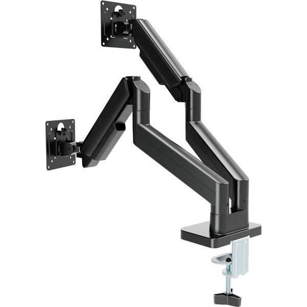 Gembird MA-DA2-06 Desk Mounted Adjustable Double Monitor Arm 17"-32"". Black"-image