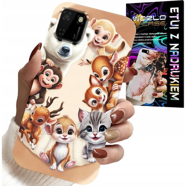 Custodia Per Huawei Y5P - Custodia Per Bambini Con Animali Della Foresta-image