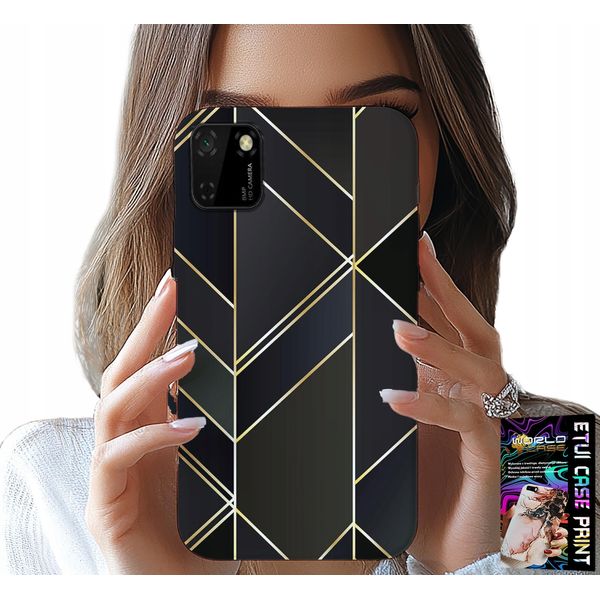 Custodia Per Huawei Y5P - Cornici Dorate, Design Elegante + Vetro-image