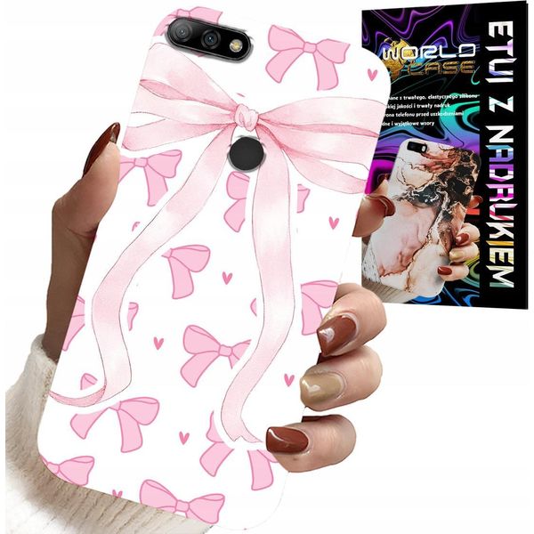 Custodia Per Huawei Y7 2018 - Nastro Rosa Nastro Moda Disegni Custodia-image
