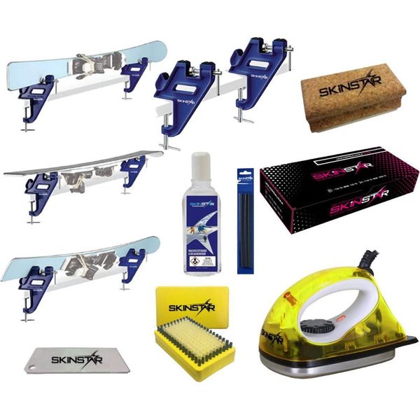 Skinstar Ski Wax Starter Set Skiwax Tenditore Per Sci Con Base Di Riparazione 8 Pezzi-image