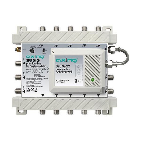 Axing Sat Multiswitch Axing Spu 56-09 Ingressi (Multiswitch): 5 (4 SAT/1 Terrestre) Partecipanti-image