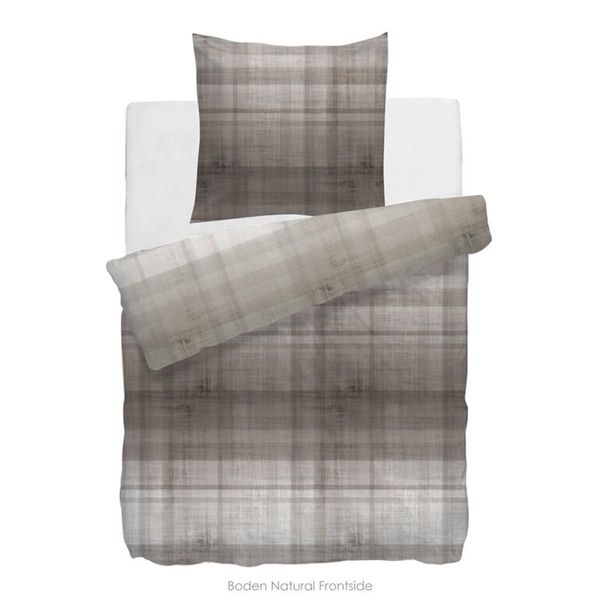 Hnl Living Boden Biancheria Da Letto In Maco-Satinato Con Velvet Touch, 135X200 + 1X 80X80, Naturel-image