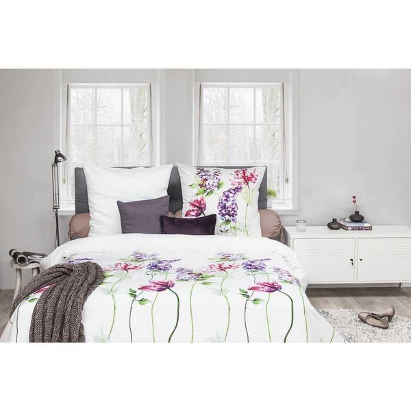 Hnl Living Olena Mako Biancheria Da Letto In Raso Multi 155X220 + 80X80-image