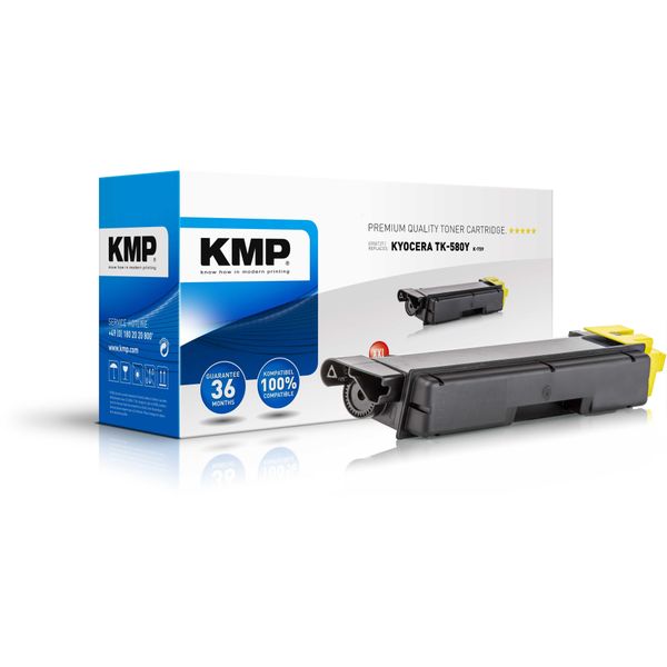 Kmp Printtechnik Ag 2892,5009 Kmp Toner Kyocera TK-580Y/TK580Y Yellow 5600 S. K-T59 Remanufactured-image