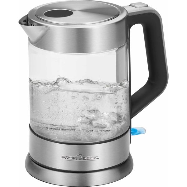 Proficook PC-WKS 1107 G Bollitore In Acciaio Inox E Vetro, 1,5 Litri, 2200 Watt, Elemento Riscaldante In Acciaio Inox, Inox-image