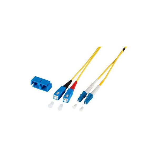 Efb O0360.0,5 Efb Duplex Jumper LC-SC 9/125, OS2, Lszh, Gelb, 2.0Mm, 0,5M-image