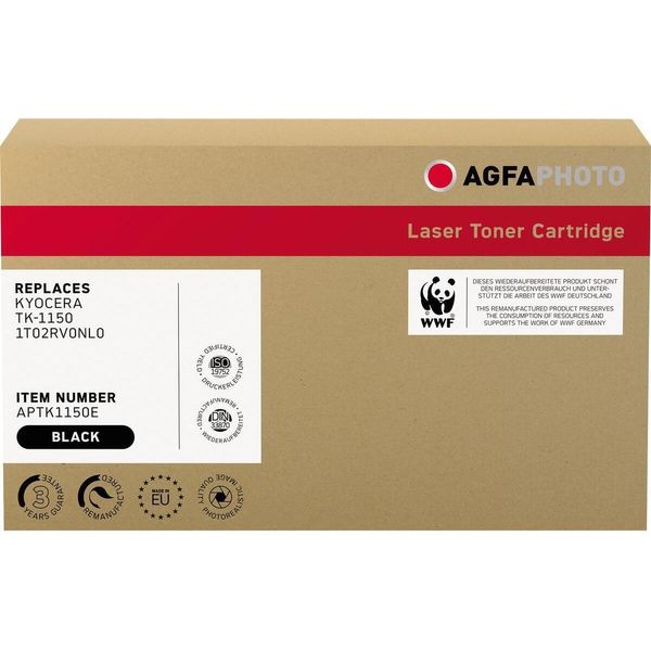 Agfaphoto Nero - Compatibile - Cartuccia Di Toner (Alternativo A: Kyocera TK-1150)-image