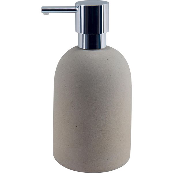 Distributore Di Sapone Spirella "Gemma"" Con Pompa In Acciaio Inox Distributore Di Sapone Liquido In Porcellana 500Ml Resistente E Robusto Beige"-image