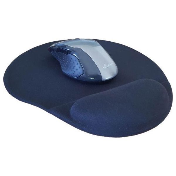 Tappetino Per Mouse Ergonomico Mediarange Con Poggiapolsi Nero-image