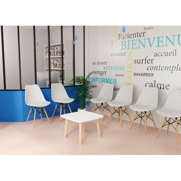 Tavolino Paperflow "Woody"" In Legno Massiccio Bianco"-image