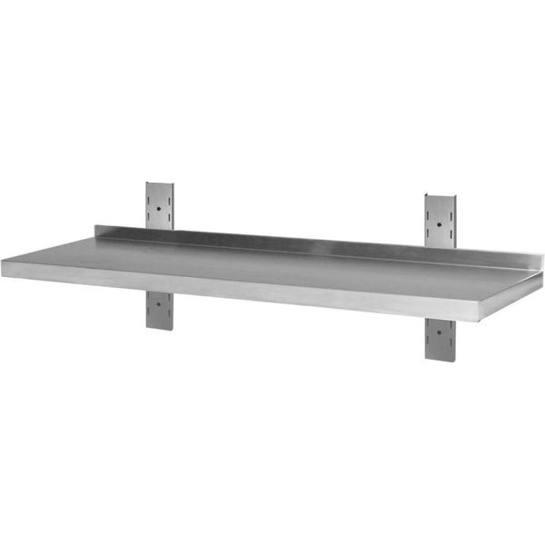 Mensola Da Parete In Acciaio Inox Rinforzato, 1 Ripiano, 200X30-image