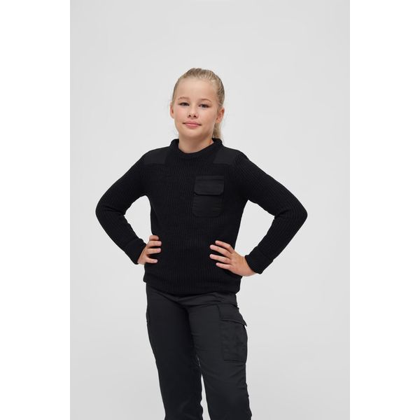 Brandit Kids Maglia Bw Nera, 122/128-image