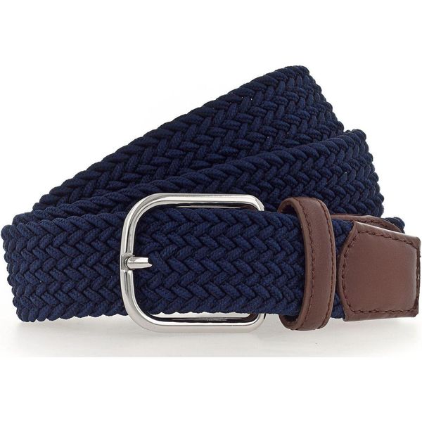 Vanzetti Cintura Braided Women's Belt W110 Midnight Blue Blu Scuro-image