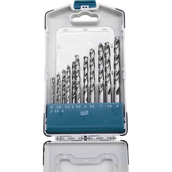 Extol Industrial 8701118 Punte Per Metallo, Set Di 13, O 2-8 Mm, HSS-G-image