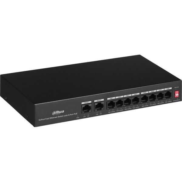 Dahua Poe-Switch PFS3010-8ET-65 A 8 Porte Non Gestito (PFS3010-8ET-65)-image