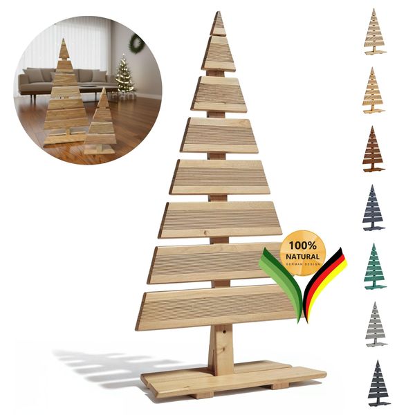 Be4Nature Abete In Legno Altezza 92 Cm Piedi Larghezza 45 Cm Albero Di Natale Alternativa Decorazione Natalizia Abeti In Legno Grandi Alberi Non Trattati-image