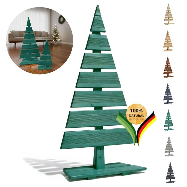 Be4Nature Abete In Legno Altezza 92 Cm Piedi Larghezza 45 Cm Albero Di Natale Alternativa Decorazione Natalizia Abeti In Legno Grande Verde-image