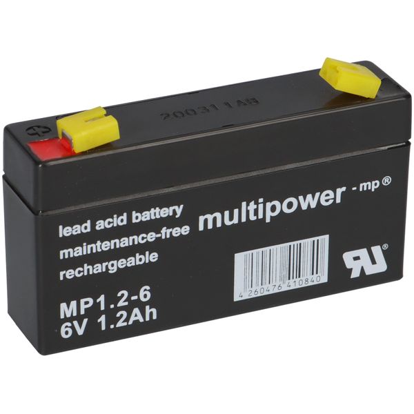 Batteria Al Piombo Multipower MP1.2-6 Pb 6V / 1,2Ah Faston 4,8-image