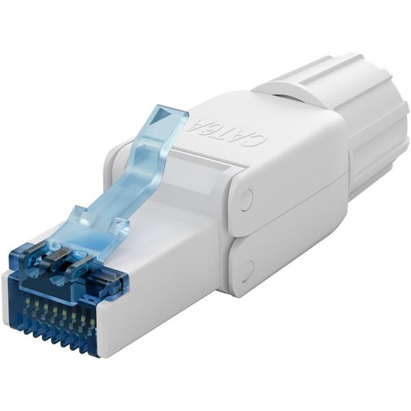 Goobay 65941 Spina RJ45 Cablata In Campo Cat 6A, Utp Non Schermata - Per Cavi Di Diametro 5,0-8,5 Mm, Con Tappo A Vite, Montaggio Lsa Senza Attrezzi-image