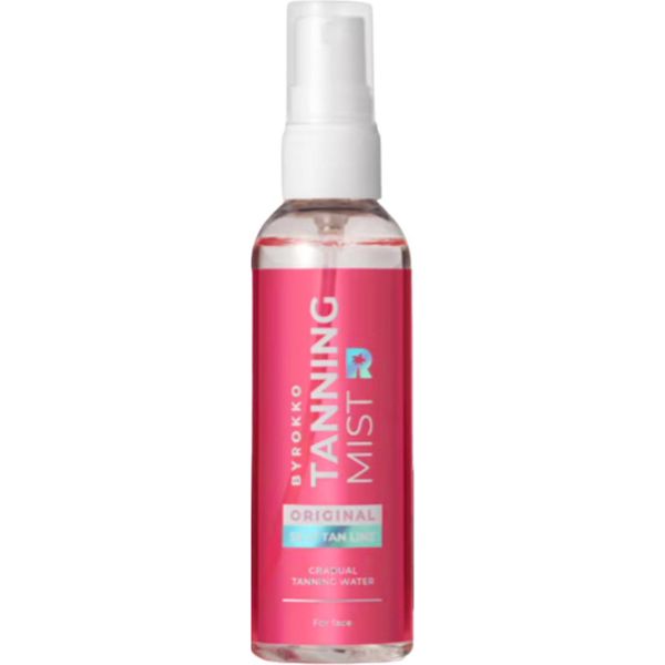 Byrokko Strawberry Tanning Mist Acqua Autoabbronzante Graduale Per Viso E Corpo 100Ml Con Acido Ialuronico E Vitamina B-image