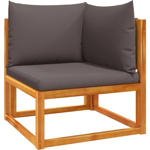 Vidaxl Divano Da Giardino Angolare Con Cuscini In Legno D'acacia E Corda-image