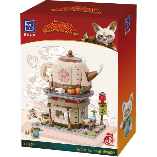 Pantasy 86507 Kungfu Panda Street View-Shifu's Tea Stall Mattoncini A Morsetto 300+Pcs Set Di Costruzioni Giocattolo-New-Ovp-image