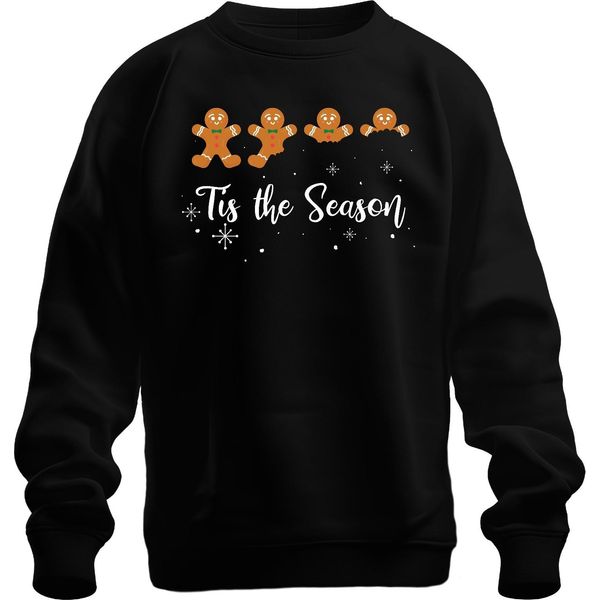 Tis The Season Gingerbread - Regalo Di Natale Maglione Di Natale Unisex, Nero, S-image