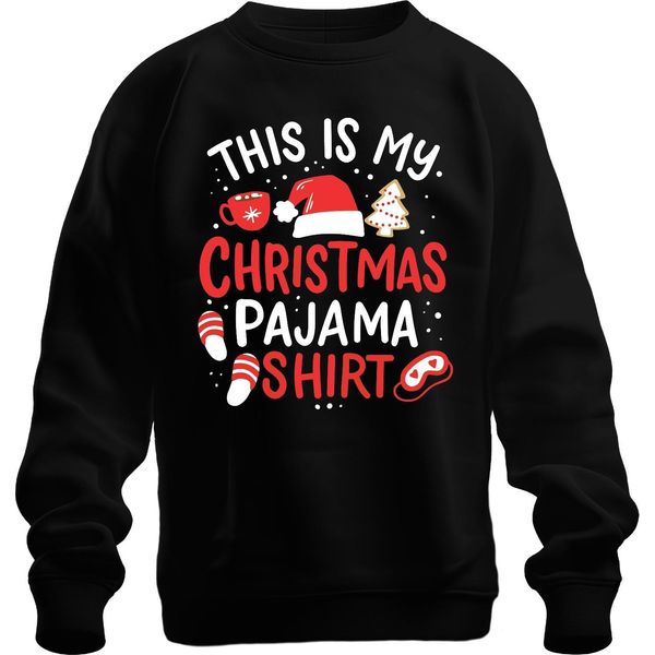 Questa è La Mia Camicia Pigiama Di Natale Cappello Di Natale - Natale Natale Maglione Unisex, Nero, L-image
