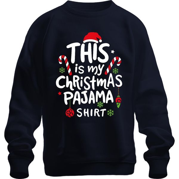 Questa è La Mia Camicia Pigiama Di Natale - Weihnachten Xmas Christmas Unisex Pullover, Navy, Xl-image