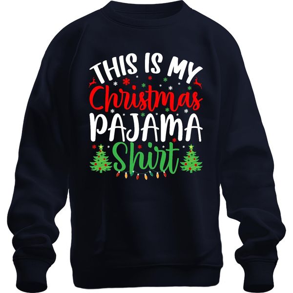 Questa è La Mia Camicia Pigiama Di Natale Pigiama - Weihnachten Natale Unisex Pullover, Navy, Xl-image