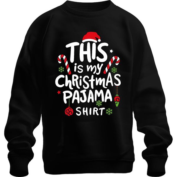 Questa è La Mia Camicia Pigiama Di Natale - Weihnachten Xmas Christmas Unisex Pullover, Schwarz, S-image