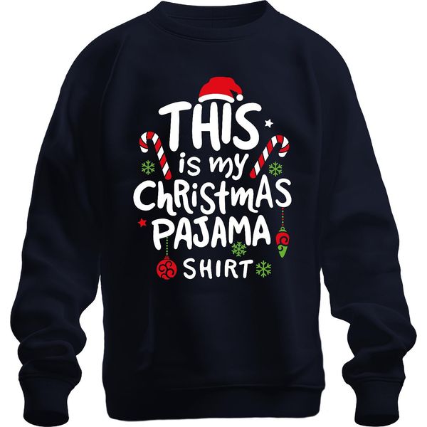 Questa è La Mia Camicia Pigiama Di Natale - Weihnachten Xmas Christmas Unisex Pullover, Navy, M-image