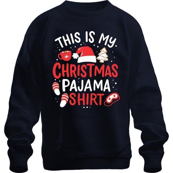 Questa è La Mia Camicia Pigiama Di Natale Cappello Di Natale - Natale Natale Maglione Unisex, Navy, Xl-image