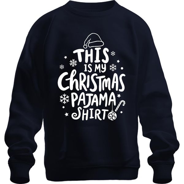 Questa è La Mia Camicia Pigiama Di Natale Weiß Motiv - Weihnachten Xmas Christmas Unisex Pullover, Navy, L-image