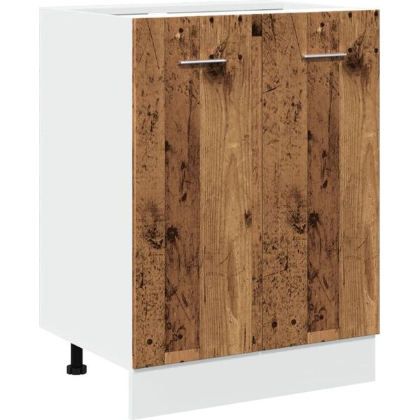 Vidaxl Mobiletto Base Lyon Effetto Legno Vecchio 60X46X81,5 Cm Materiale A Base Di Legno-image